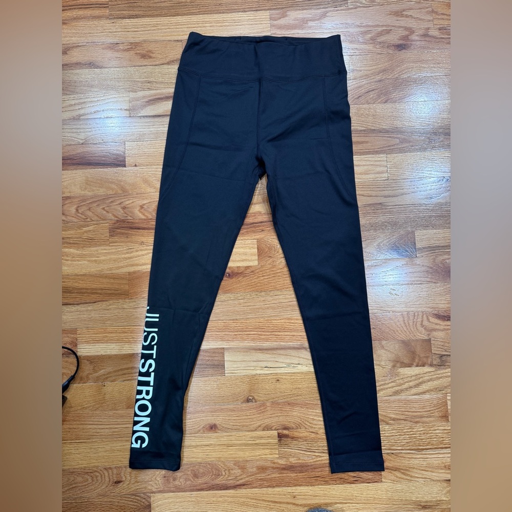 Just strong Black Slim-Fit Leggings with Elastic Waistband
